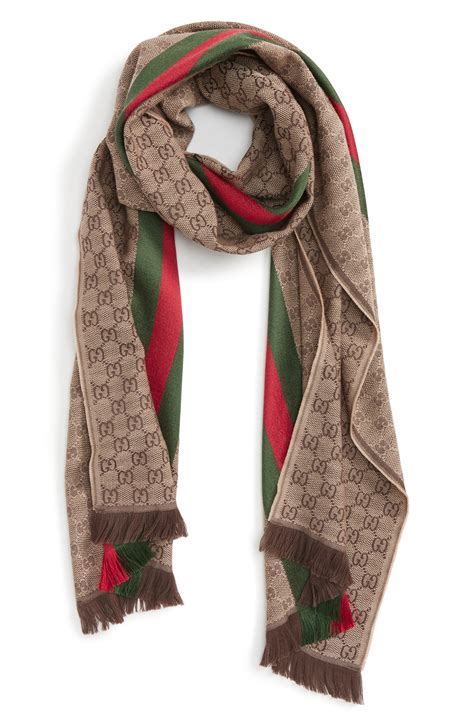 gucci scarf mens outlet|Gucci scarf men's silk.